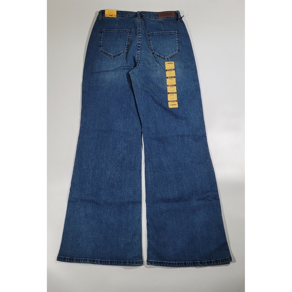 Rock & Roll Denim Womens High Rise Flare Jeans Medium Wash 30x32 BW6HD03587 NWT